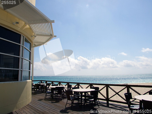 Image of Peaceful Beach Front Restaurant - Beach View