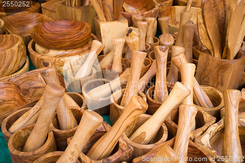 Image of Wooden kitchen utensils