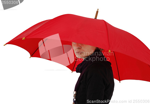 Image of Woman with umbrella