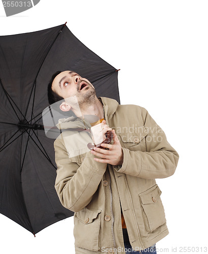 Image of Man with umbrella