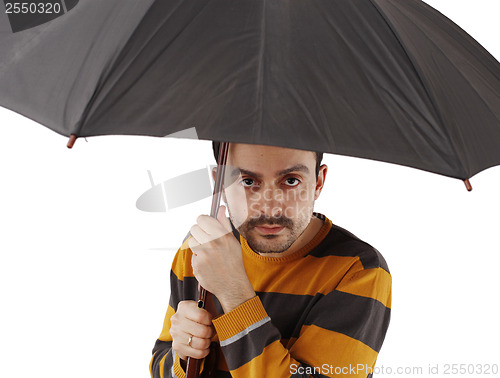 Image of Man with umbrella