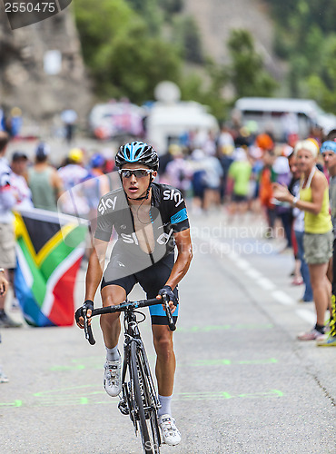 Image of Peter Kennaugh Climbing Alpe D'Huez