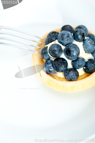 Image of blueberry cream cupcake