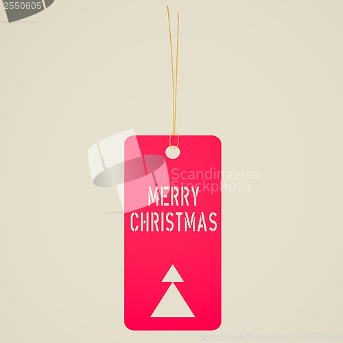 Image of Vintage look Merry Christmas tag