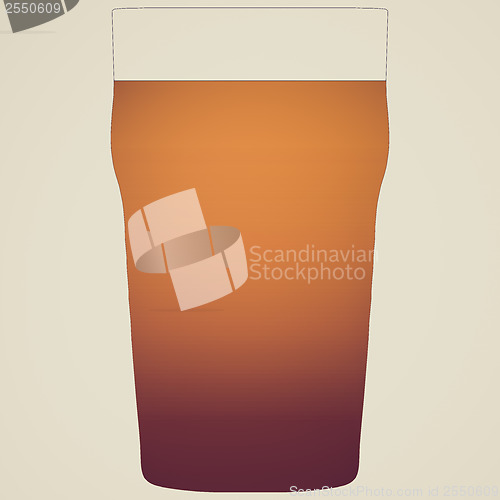 Image of Vintage look A pint of stout
