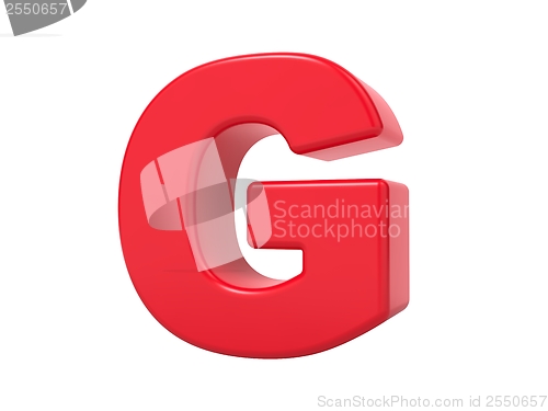 Image of Red 3D Letter G.