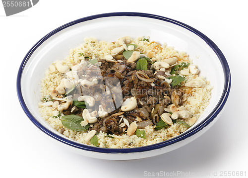 Image of Tagine of Moroccan spiced mince and couscous