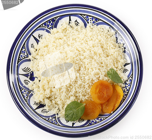 Image of plain couscous from above