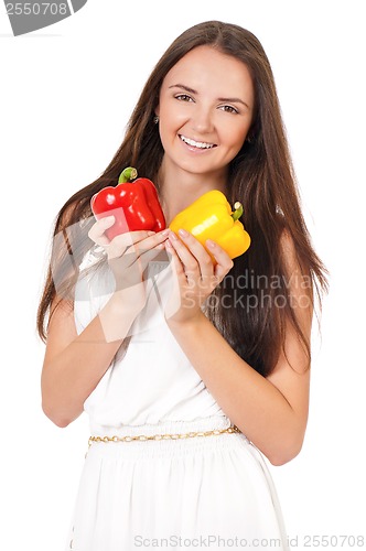 Image of Girl with vegetables