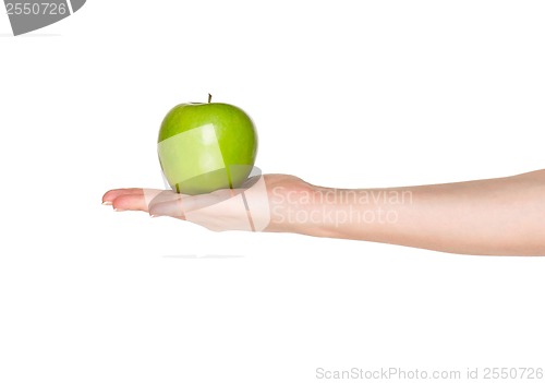 Image of Hand with apple