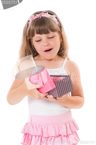 Image of Girl with gift box