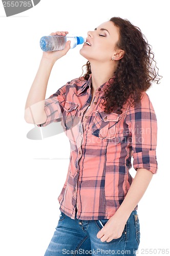 Image of Girl with bottle of water