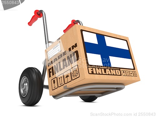 Image of Made in Finland - Cardboard Box on Hand Truck.