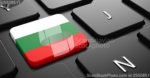 Image of Bulgaria - Flag on Button of Black Keyboard.