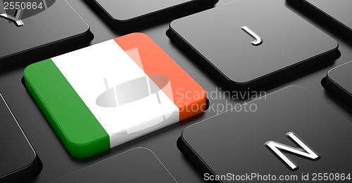 Image of Ireland - Flag on Button of Black Keyboard.