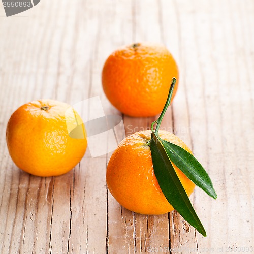 Image of tangerines with leaves 