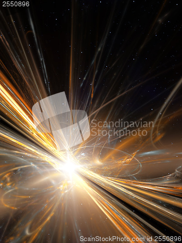 Image of sunburst in space