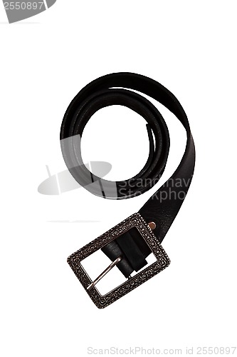 Image of black leather belt