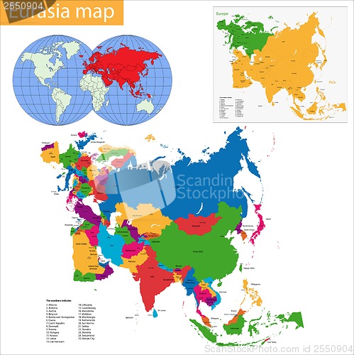 Image of Eurasia map