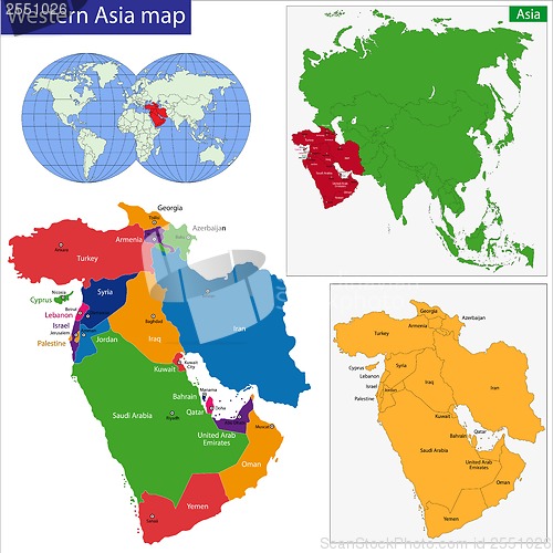 Image of Western Asia map