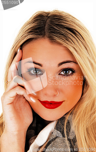 Image of Closeup of girls face.