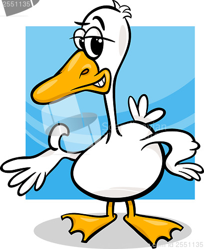 Image of duck or goose cartoon farm bird