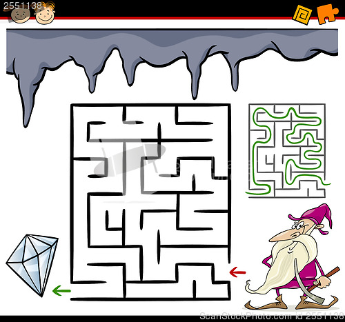 Image of cartoon maze or labyrinth game