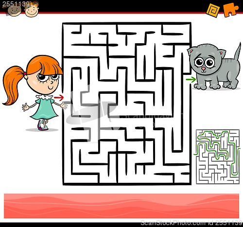 Image of cartoon maze or labyrinth game