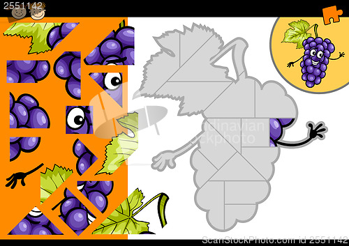 Image of cartoon grapes jigsaw puzzle game