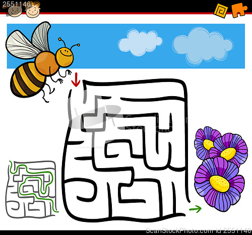 Image of cartoon maze or labyrinth game