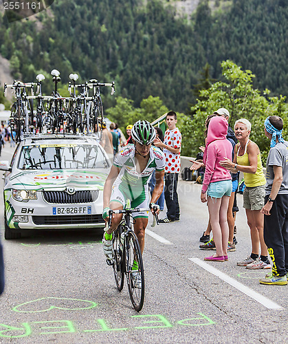 Image of Alexis Vuillermoz Climbing Alpe D'Huez