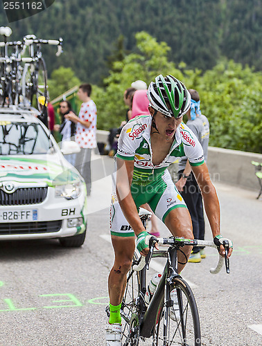 Image of Alexis Vuillermoz Climbing Alpe D'Huez