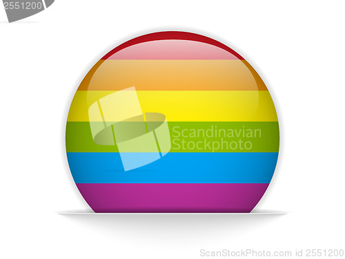Image of Gay Flag Circle Striped Button