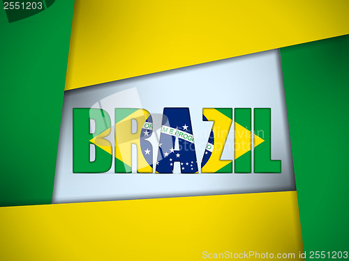 Image of Brazil 2014 Letters with Brazilian Flag