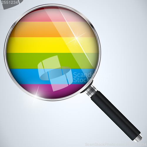 Image of Gay Flag Circle Striped Button