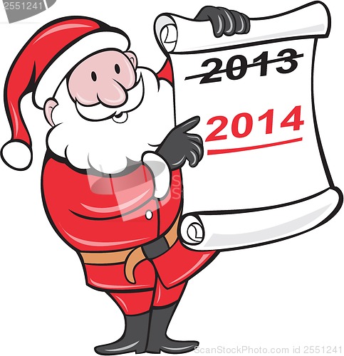 Image of New Year 2014 Santa Claus Scroll Sign