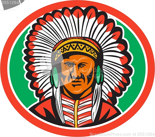 Image of Native American Indian Chief Headdress