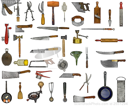 Image of vintage kitchen utensils collage