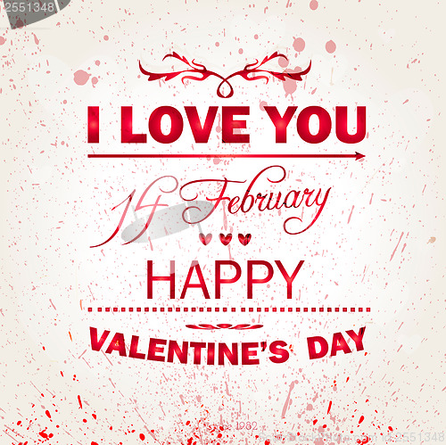 Image of Happy Valentines Day background. I Love You background.