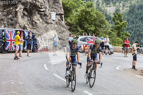 Image of Cyclists Climbing Alpe D'Huez