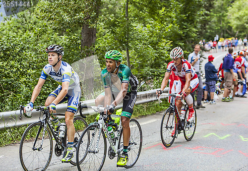 Image of Cyclists Climbing Alpe D'Huez