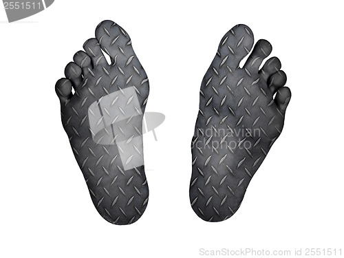 Image of Human feet with print