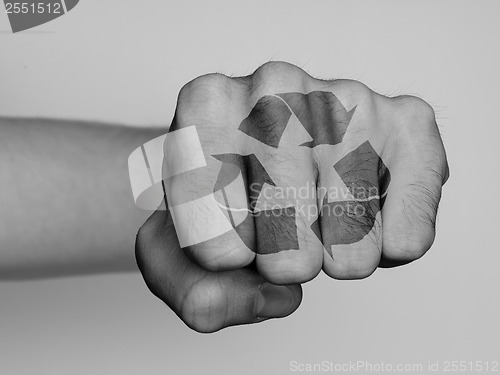 Image of Fist of a man punching