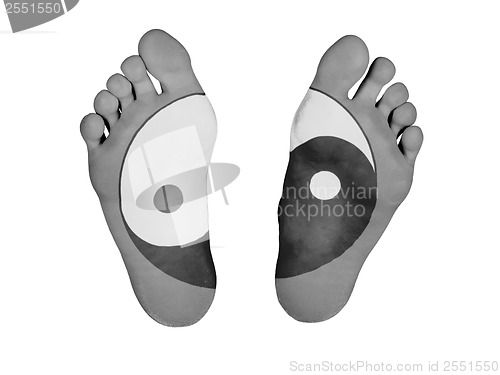 Image of Human feet with print