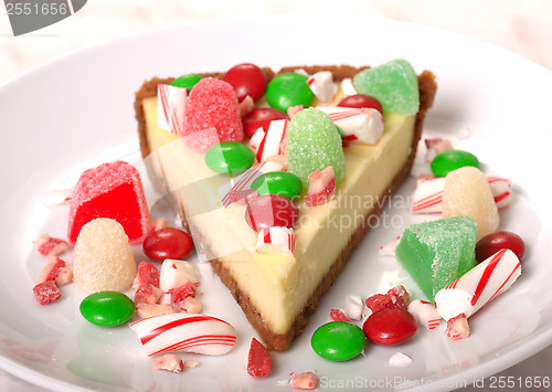 Image of Festive Christmas Cheesecake with assorted candies