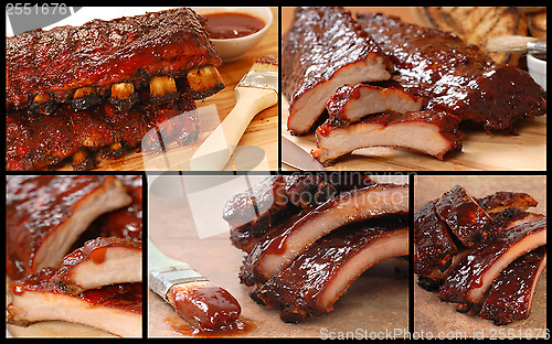 Image of Collage of delicious BBQ foods