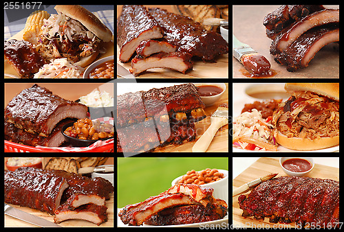 Image of Collage of delicious BBQ foods