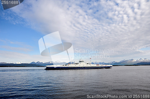 Image of Ferry boat on the fjord