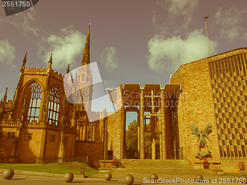 Image of Retro looking Coventry Cathedral
