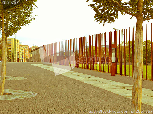 Image of Retro looking Berlin Wall